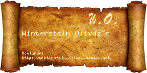Winterstein Olivér névjegykártya